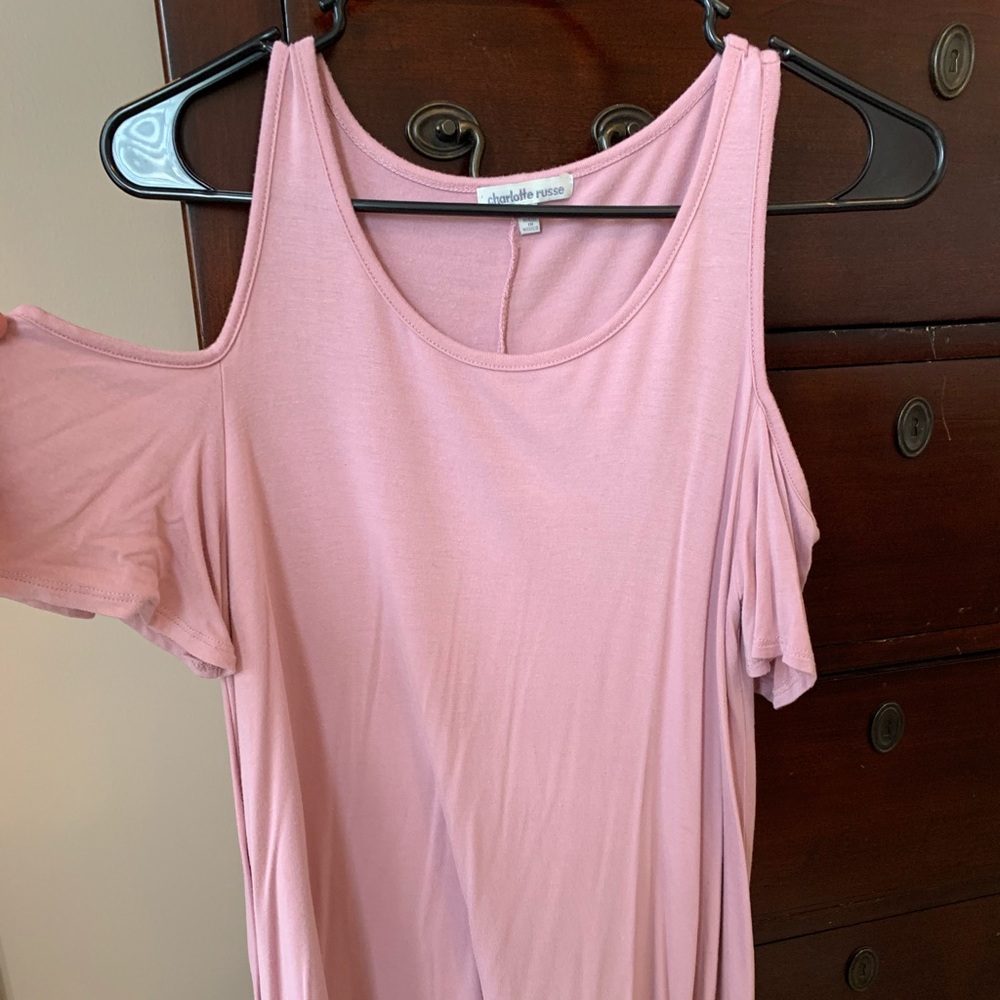 Pink Charolette Russe Dress with Cap Sleeves